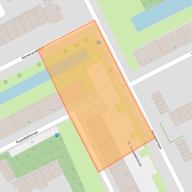 Kaart van postcodegebied 3141HM.