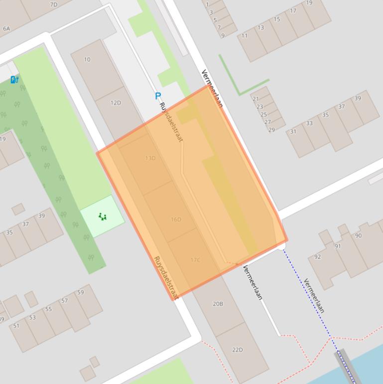 Kaart van postcodegebied 3141HN.