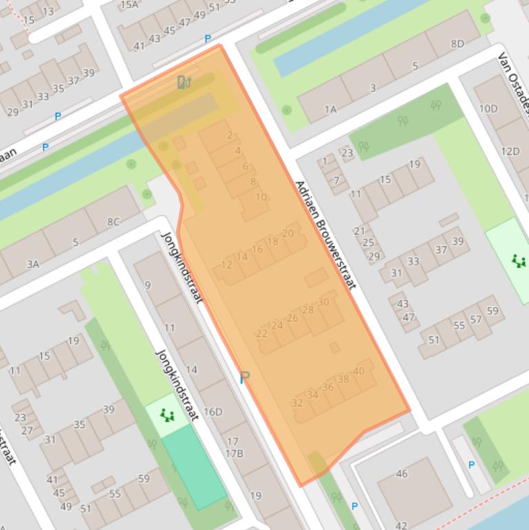 Kaart van postcodegebied 3141JB.