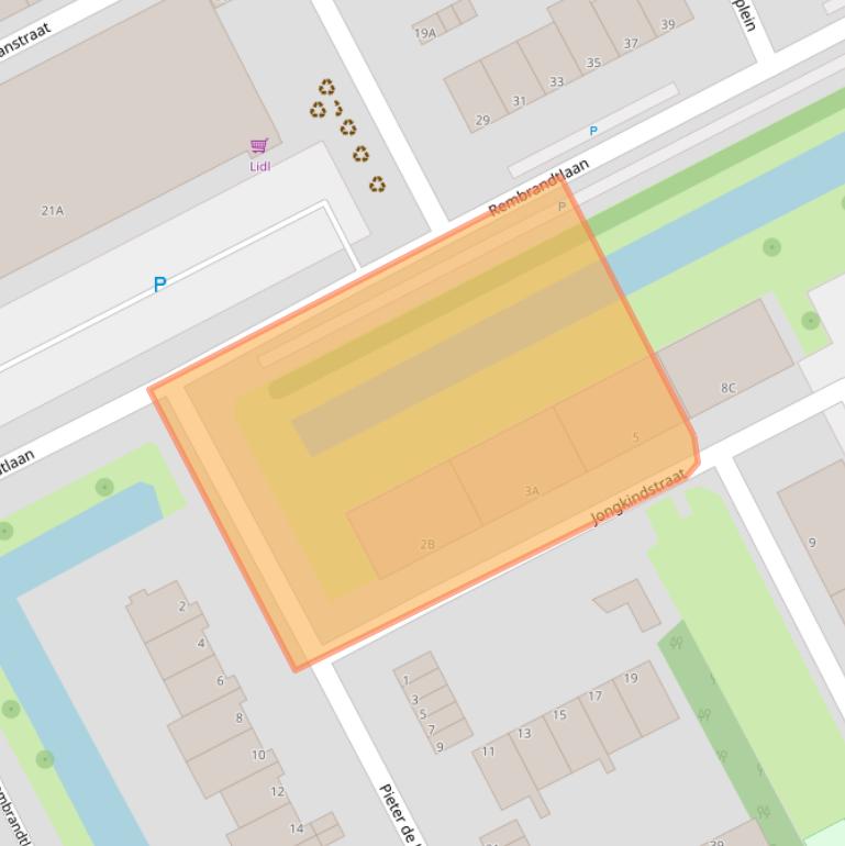 Kaart van postcodegebied 3141JE.