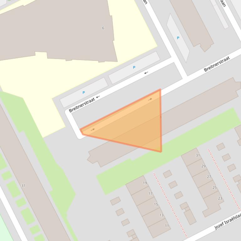 Kaart van postcodegebied 3141KB.