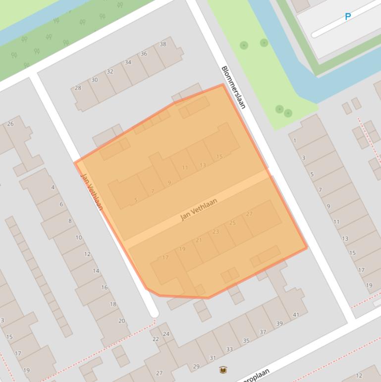 Kaart van postcodegebied 3141KJ.