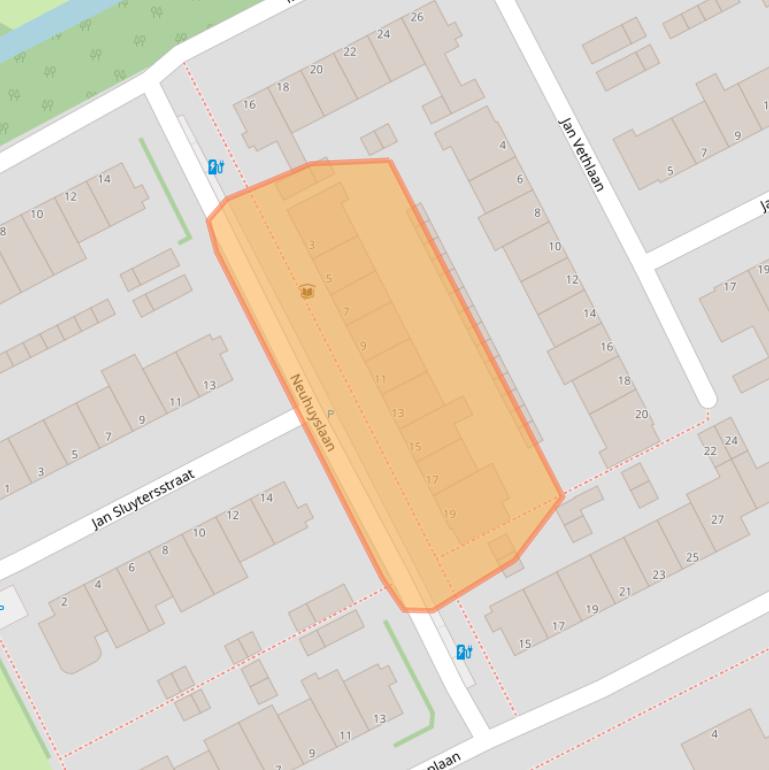 Kaart van postcodegebied 3141KM.