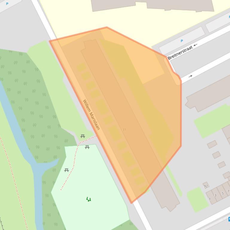 Kaart van postcodegebied 3141KV.