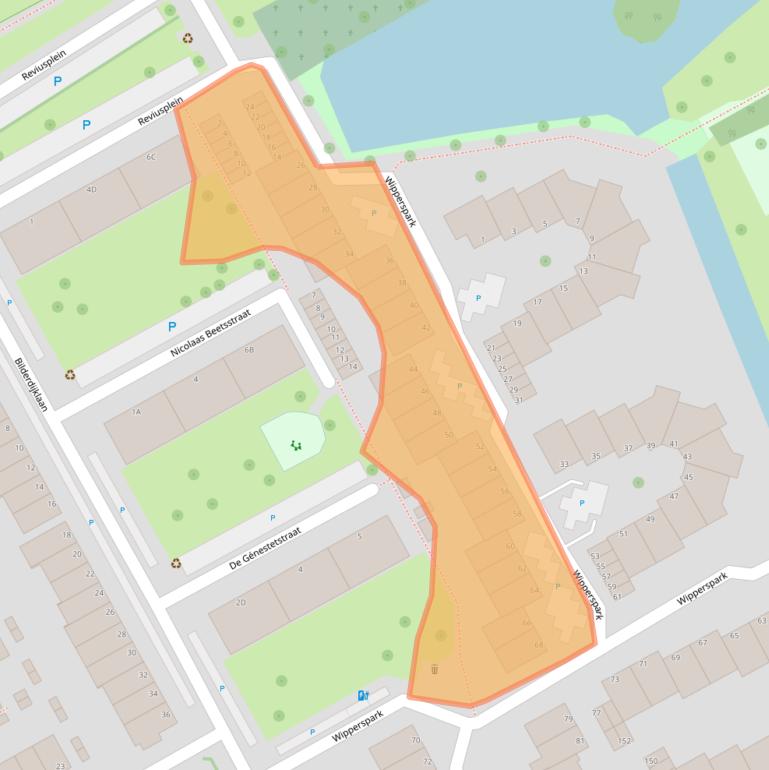 Kaart van postcodegebied 3141RC.