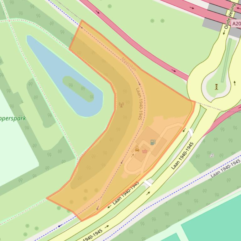 Kaart van postcodegebied 3141RE.