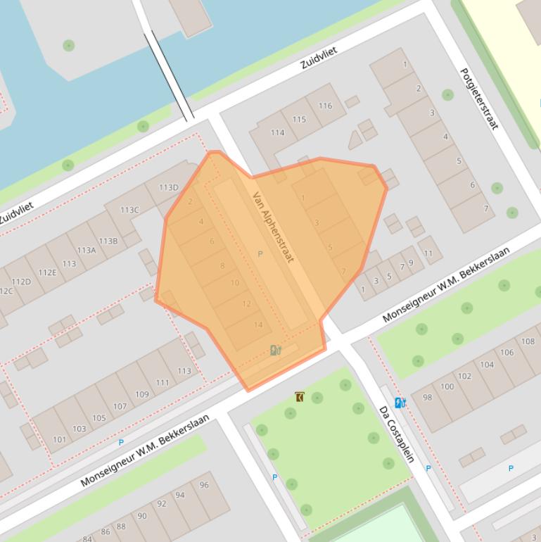 Kaart van postcodegebied 3141SB.