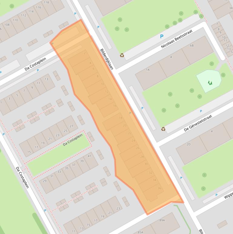 Kaart van postcodegebied 3141SC.