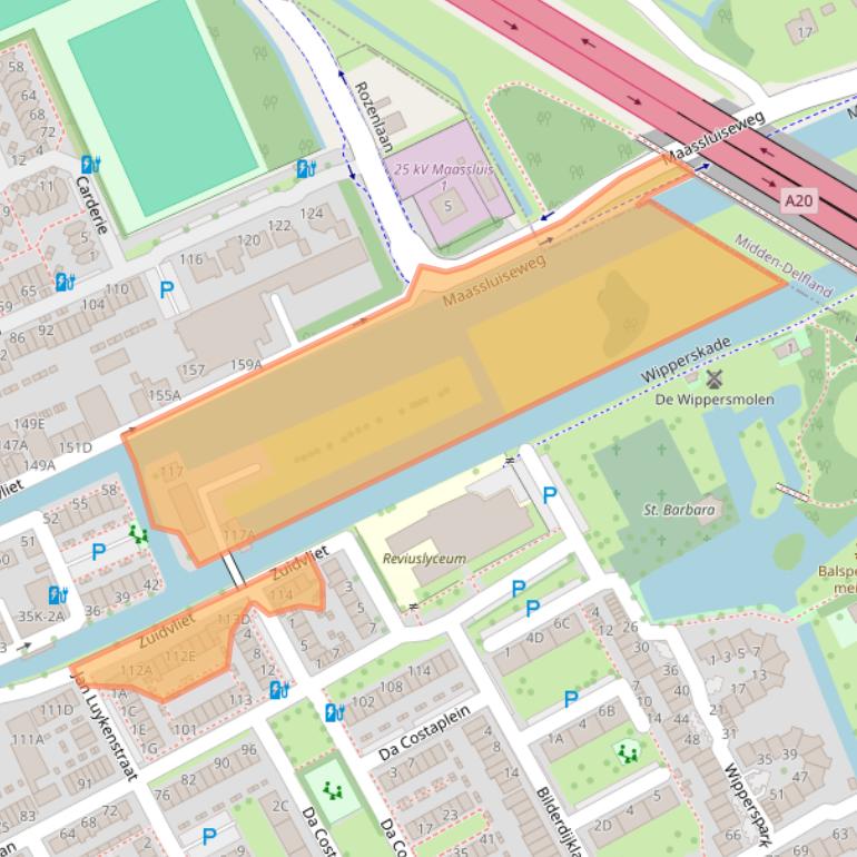 Kaart van postcodegebied 3141SX.