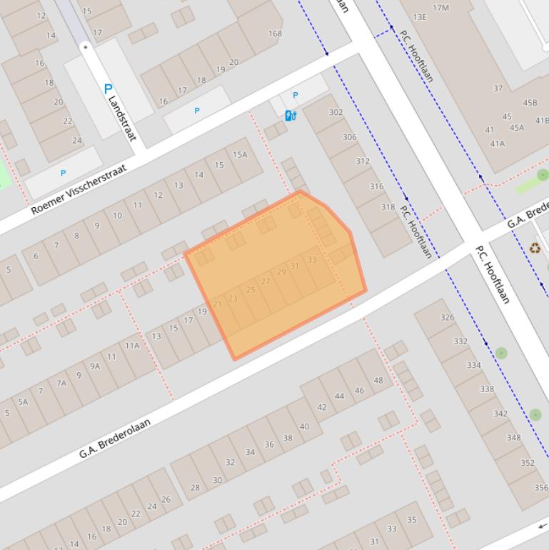 Kaart van postcodegebied 3141TC.