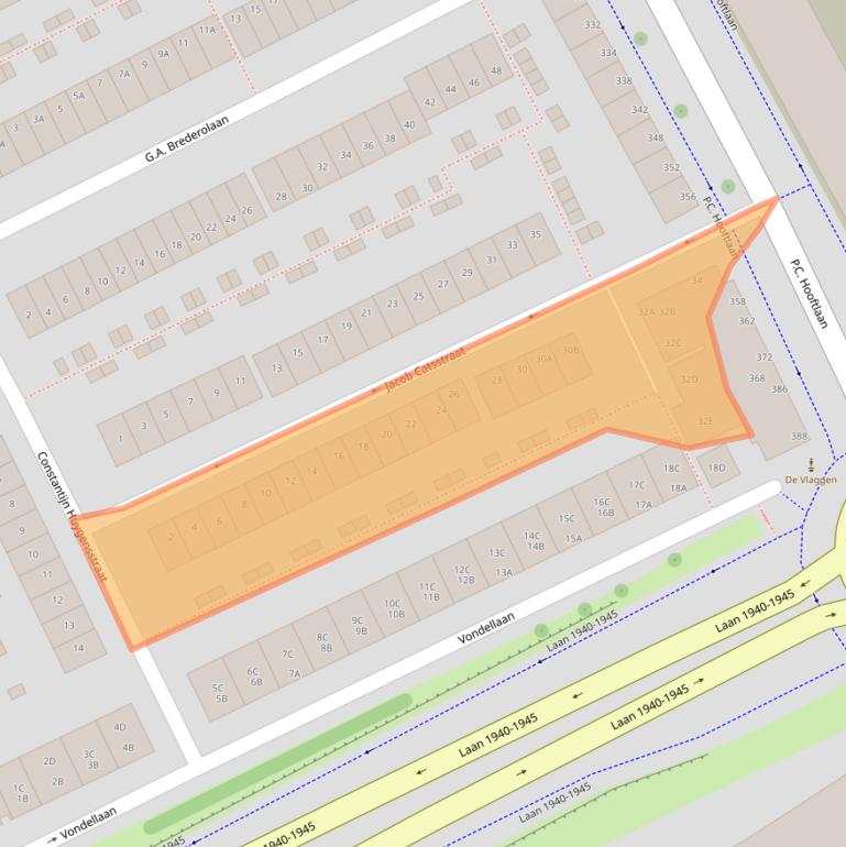 Kaart van postcodegebied 3141TK.