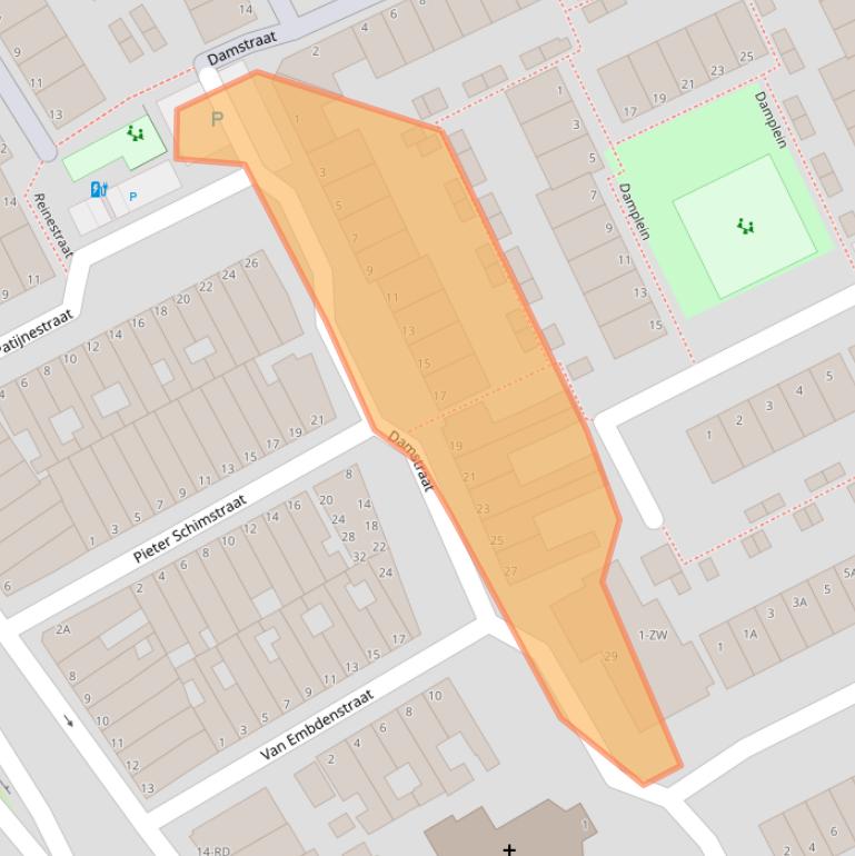 Kaart van postcodegebied 3141VB.