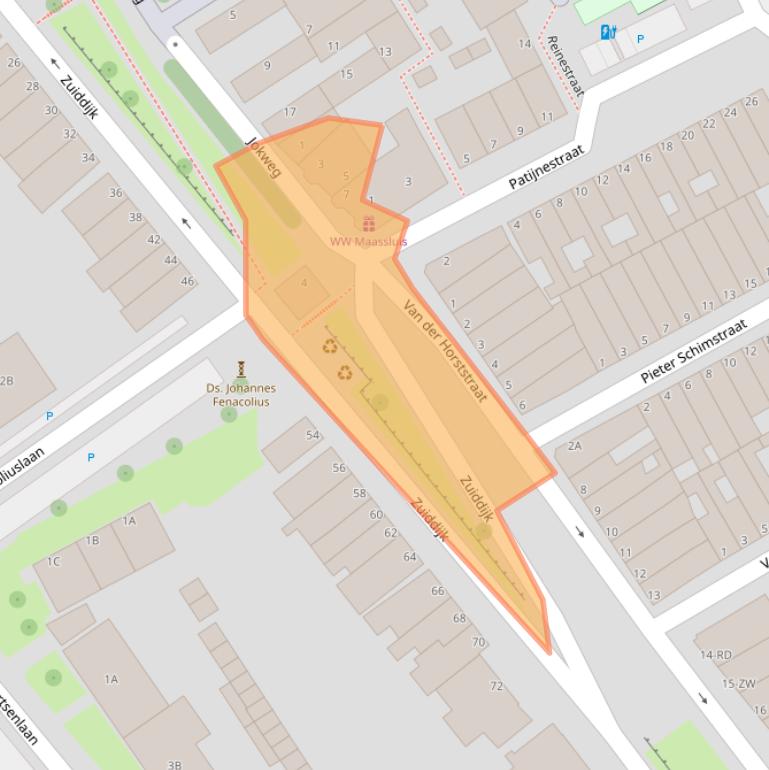 Kaart van postcodegebied 3141VD.