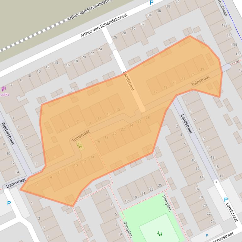 Kaart van postcodegebied 3141VS.