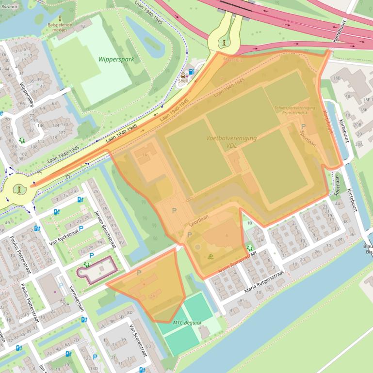 Kaart van postcodegebied 3141XN.