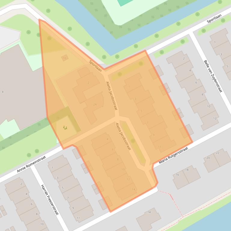 Kaart van postcodegebied 3141XV.