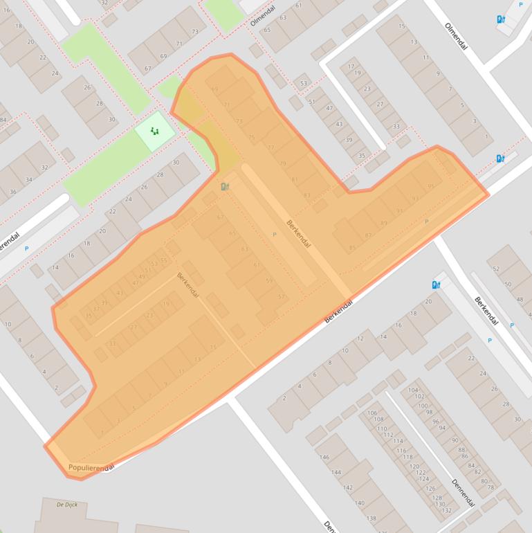 Kaart van postcodegebied 3142AA.
