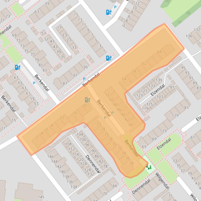 Kaart van postcodegebied 3142AB.