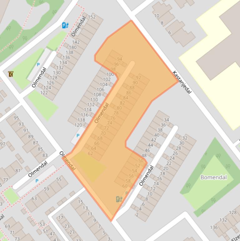 Kaart van postcodegebied 3142AK.