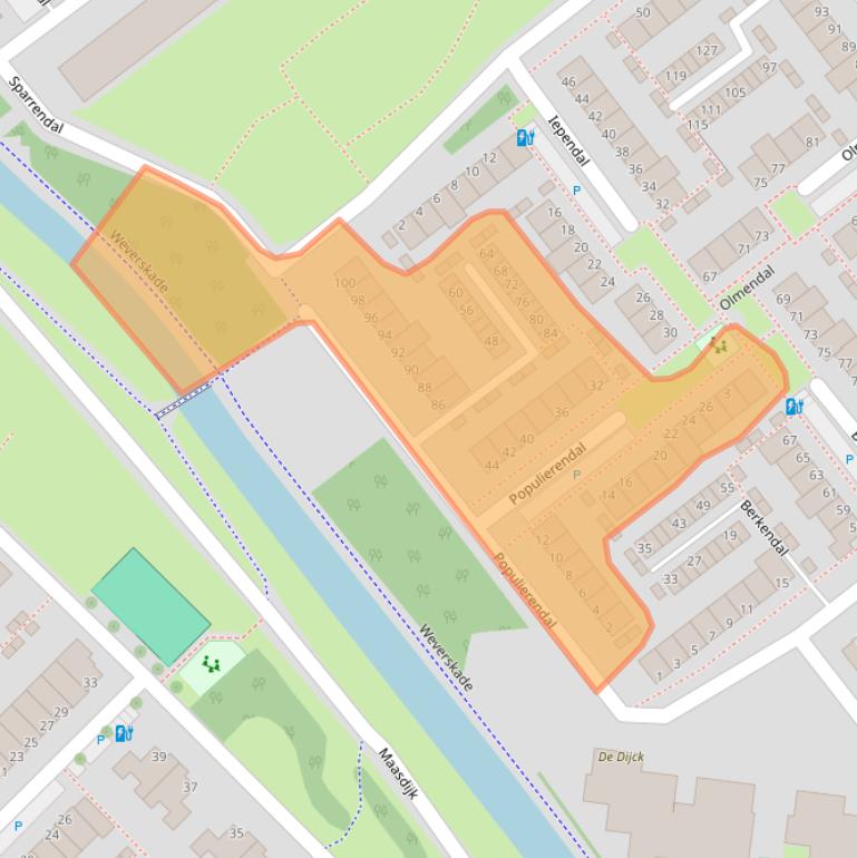 Kaart van postcodegebied 3142AM.