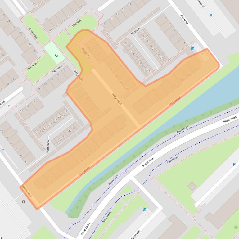 Kaart van postcodegebied 3142AN.