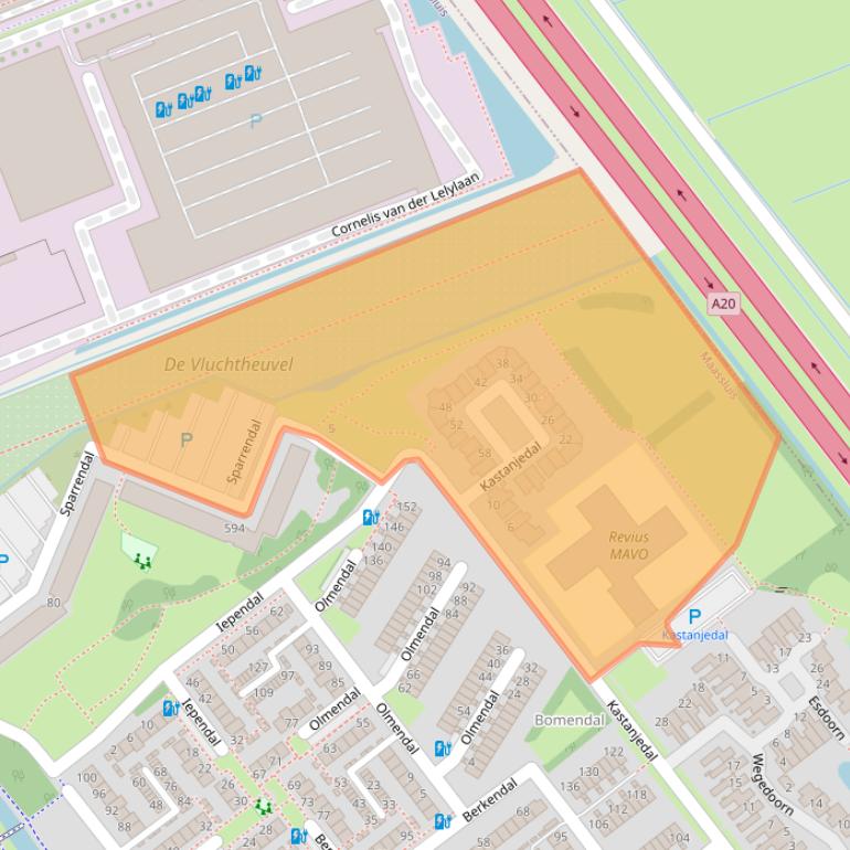 Kaart van postcodegebied 3142AP.