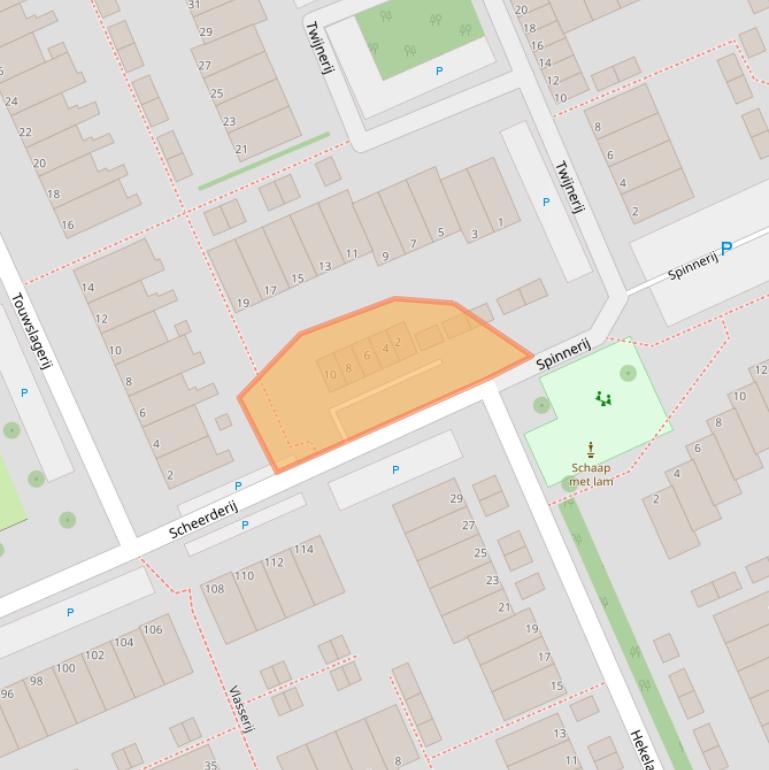 Kaart van postcodegebied 3142BE.