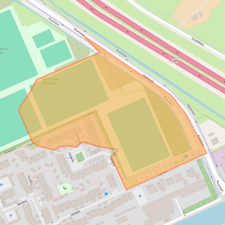 Kaart van postcodegebied 3142BV.