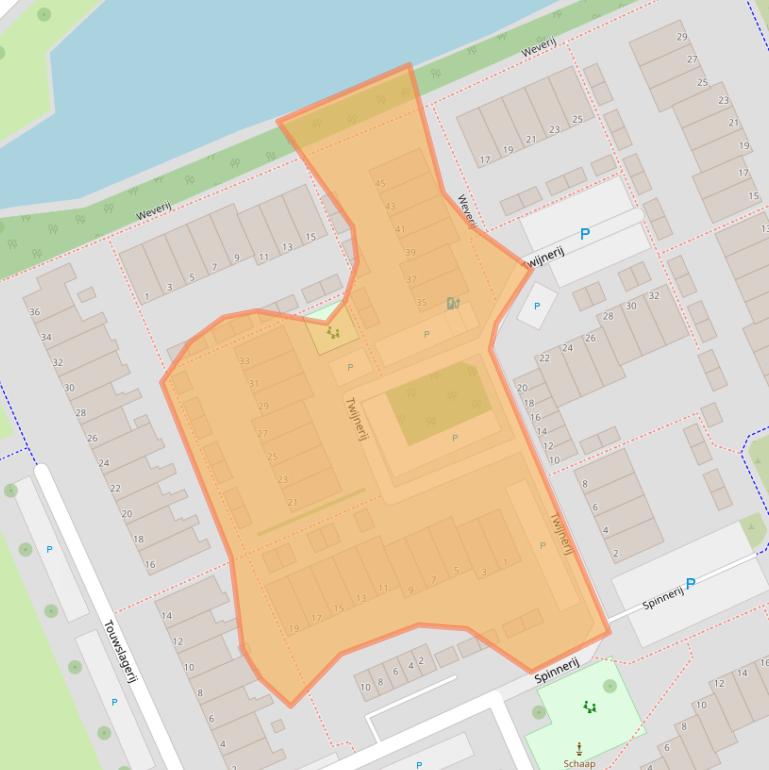 Kaart van postcodegebied 3142BW.