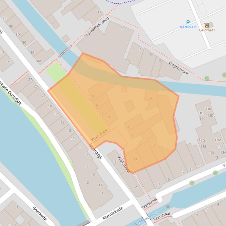 Kaart van postcodegebied 3142CB.