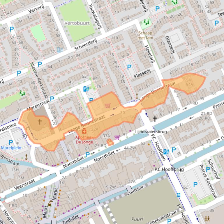 Kaart van postcodegebied 3142CC.