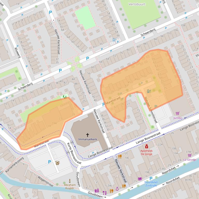 Kaart van postcodegebied 3142CD.