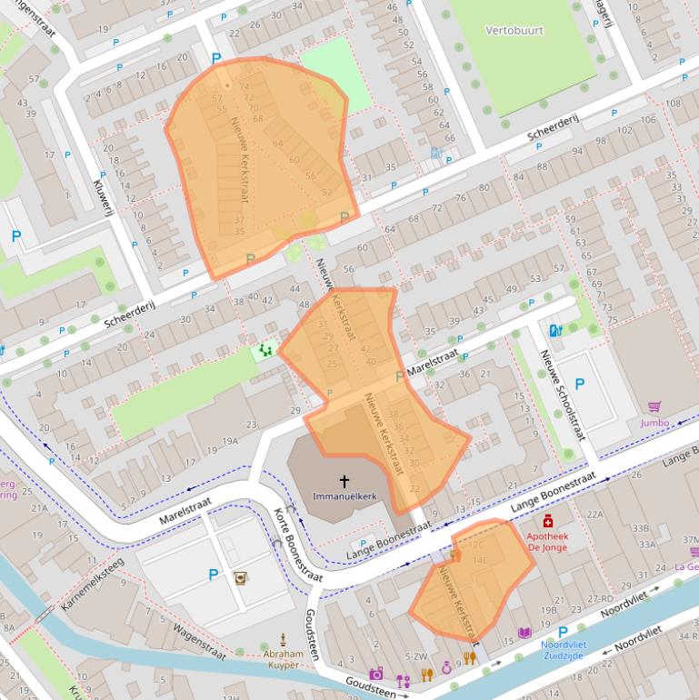 Kaart van postcodegebied 3142CE.