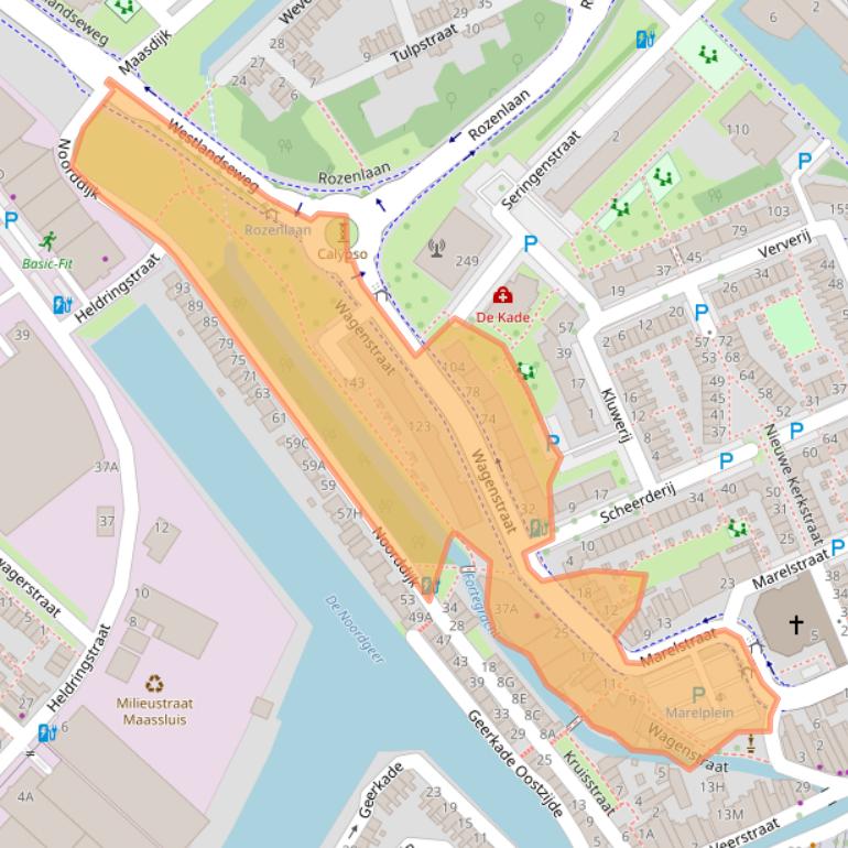 Kaart van postcodegebied 3142CR.