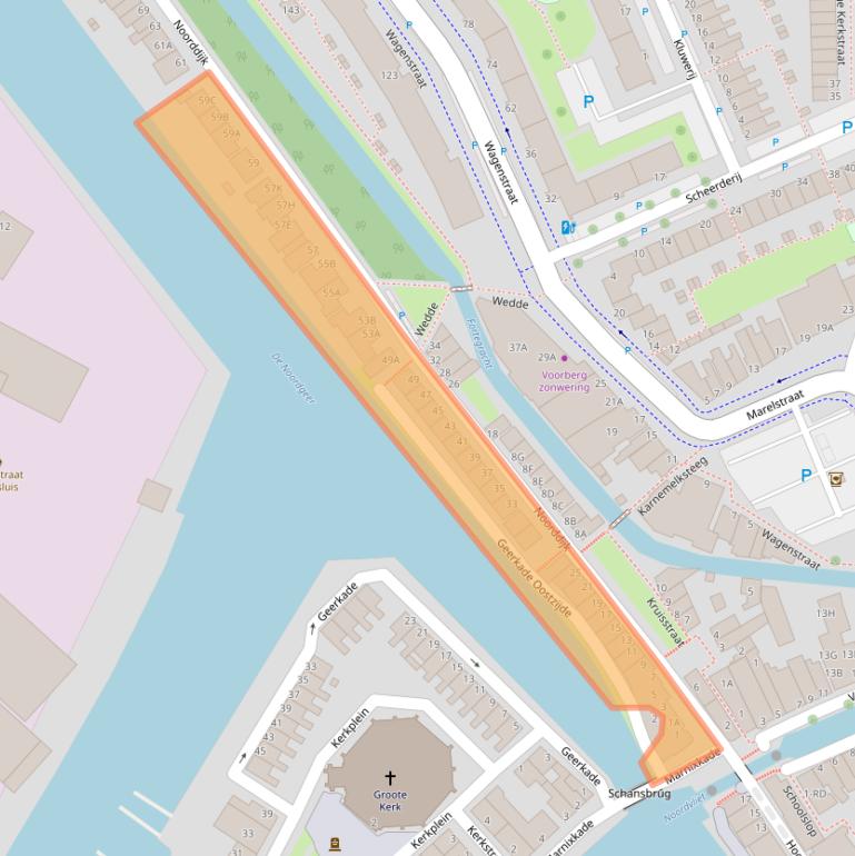 Kaart van postcodegebied 3142EB.