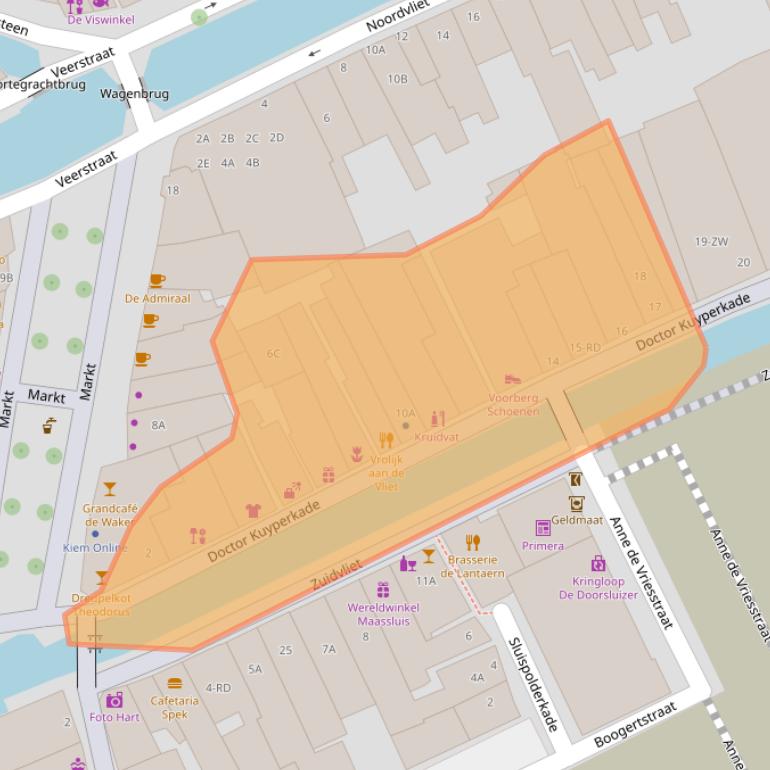 Kaart van postcodegebied 3142GB.