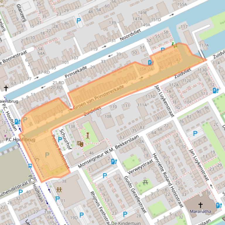 Kaart van postcodegebied 3142GD.