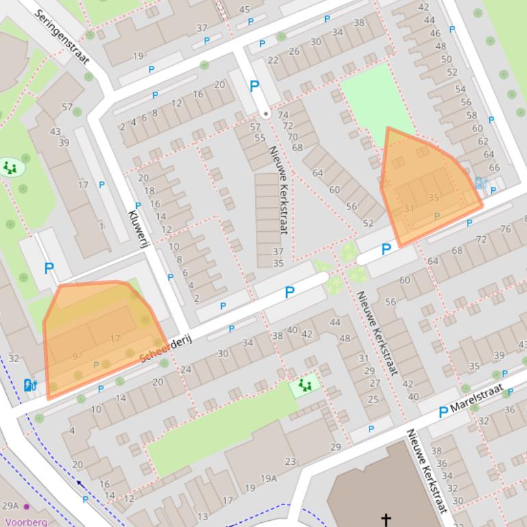 Kaart van postcodegebied 3142JB.