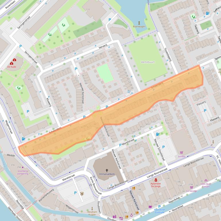 Kaart van postcodegebied 3142JC.