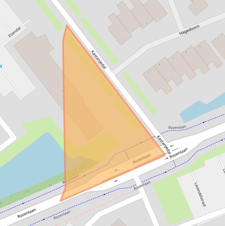 Kaart van postcodegebied 3142LD.