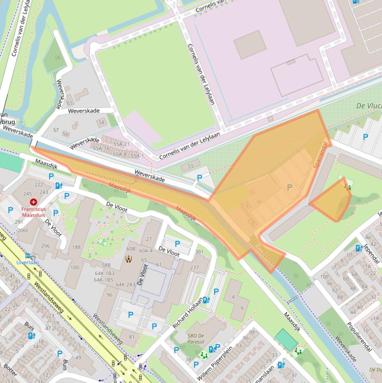 Kaart van postcodegebied 3142LG.