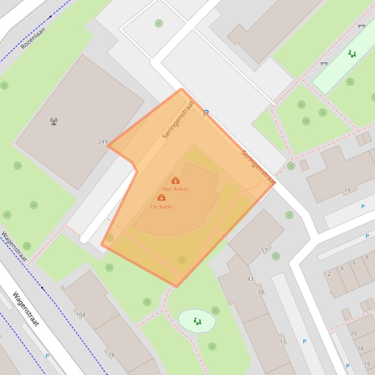 Kaart van postcodegebied 3142NV.