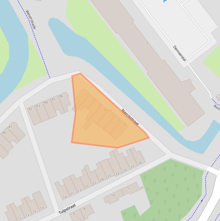 Kaart van postcodegebied 3142PC.