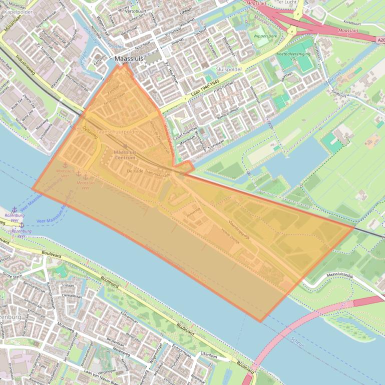 Kaart van postcodegebied 3143.