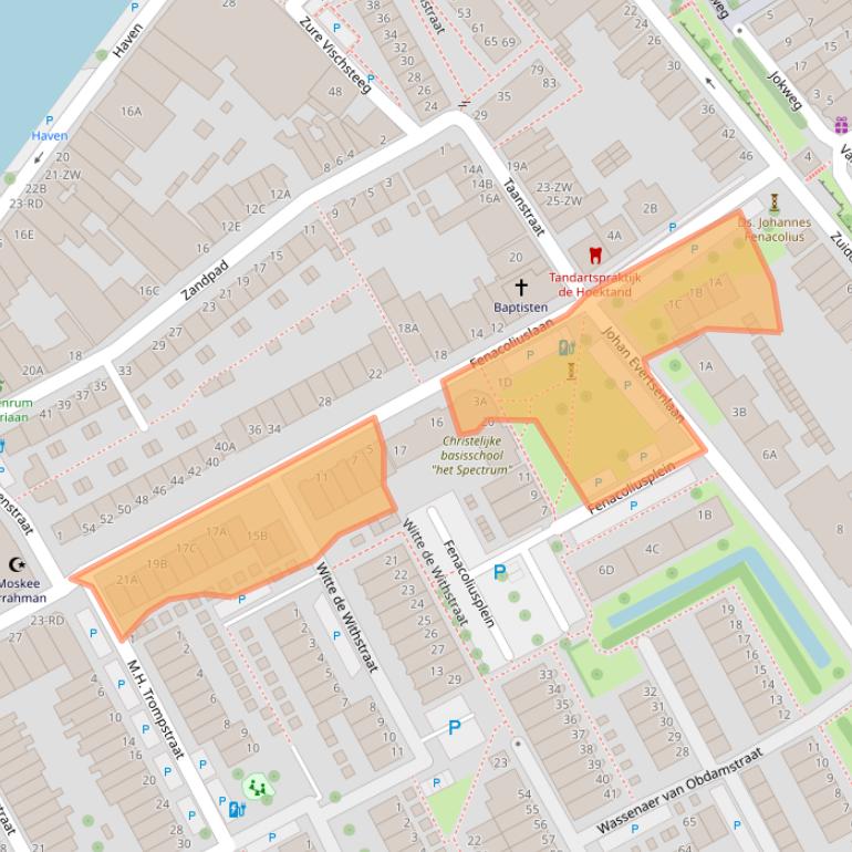 Kaart van postcodegebied 3143AA.