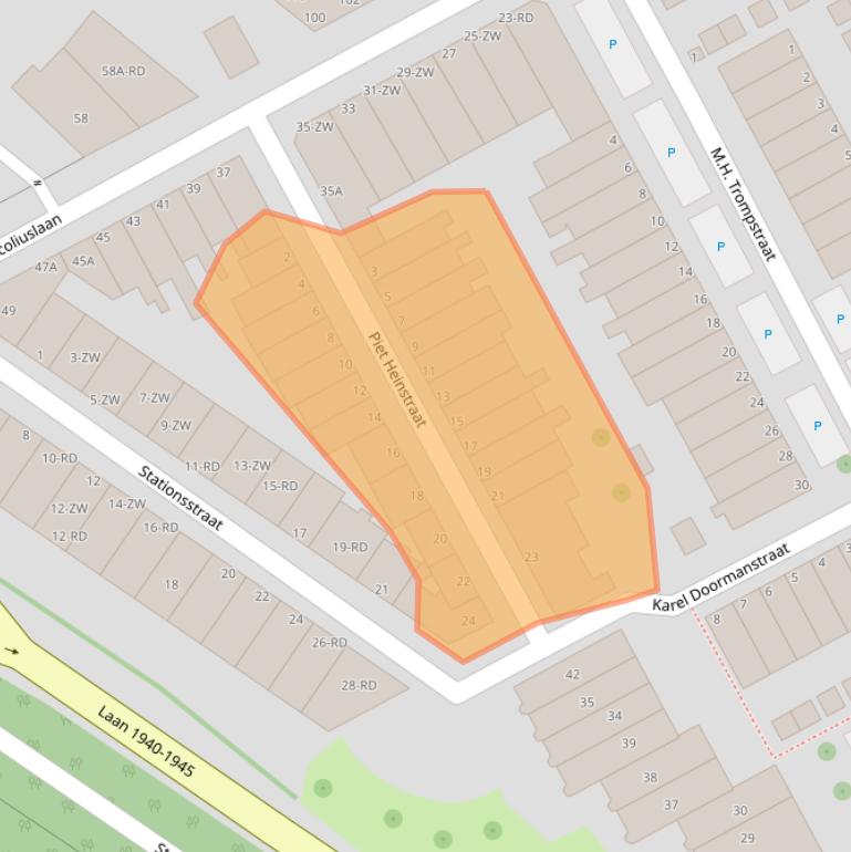 Kaart van postcodegebied 3143AK.