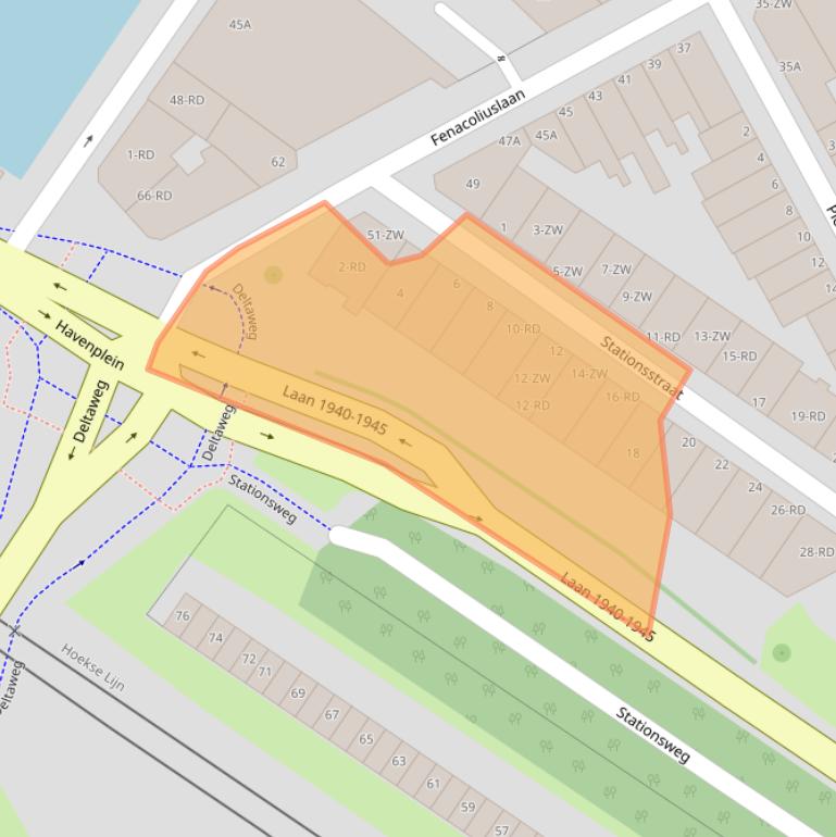 Kaart van postcodegebied 3143AM.