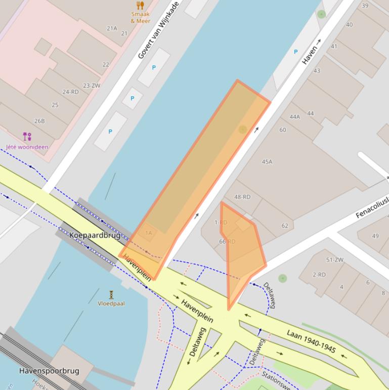 Kaart van postcodegebied 3143BE.