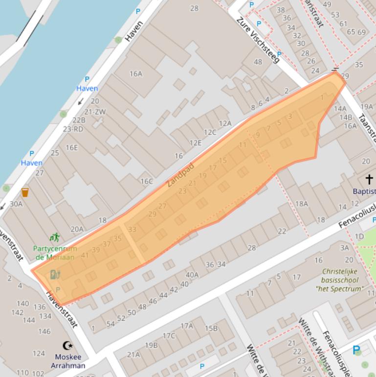 Kaart van postcodegebied 3143BJ.