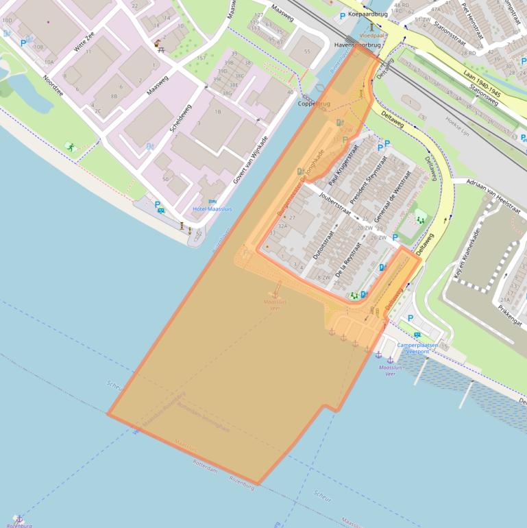 Kaart van postcodegebied 3143CB.